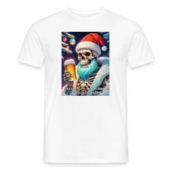 Weihnachten Skull Bier 2.9 - Männer T-Shirt - Weiß - Vorne - AI Model Male 178 dark (178cm)