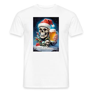 Bière Crâne de Noël 2.12 - T-shirt homme - blanc - Devant - AI Model Male 178 dark (178cm)