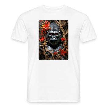Spooky Plants Gorilla 1.10 - Men's T-Shirt - white - Front - AI Model Male 178 dark (178cm)