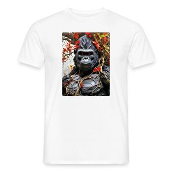 Spooky Plants Gorilla 1.8 - Men's T-Shirt - white - Front - AI Model Male 178 dark (178cm)