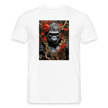 Gorille de plantes effrayantes 1.11 - T-shirt homme - blanc - Devant - AI Model Male 178 dark (178cm)