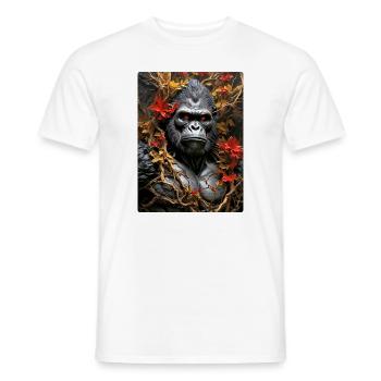 Spooky Plants Gorilla 1.4 - Men's T-Shirt - white - Front - AI Model Male 178 dark (178cm)