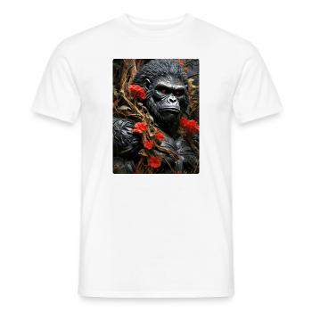 Spooky Plants Gorilla 1.14 - Men's T-Shirt - white - Front - AI Model Male 178 dark (178cm)