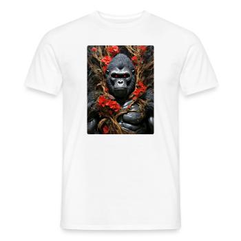 Spooky Plants Gorilla 1.9 - Men's T-Shirt - white - Front - AI Model Male 178 dark (178cm)