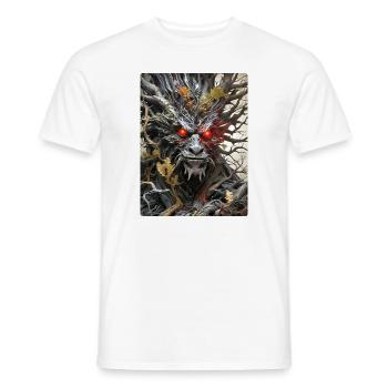 Dino Plantes Effrayantes 1.2 - T-shirt homme - blanc - Devant - AI Model Male 178 dark (178cm)