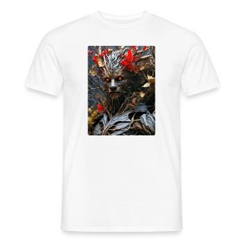 Spooky Plants Dog 1.4 - Men's T-Shirt - white - Front - AI Model Male 178 dark (178cm)