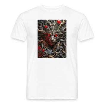 Spooky Plants Dog 1.2 - Men's T-Shirt - white - Front - AI Model Male 178 dark (178cm)