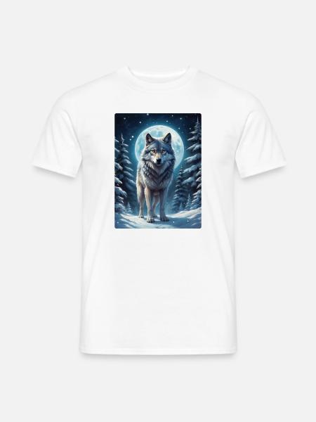 Winter Landscape Wolf 1.13 - Men's T-Shirt - white