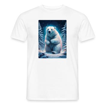 Winter Landscape Bears 1.5 - Men's T-Shirt - white - Front - AI Model Male 178 dark (178cm)