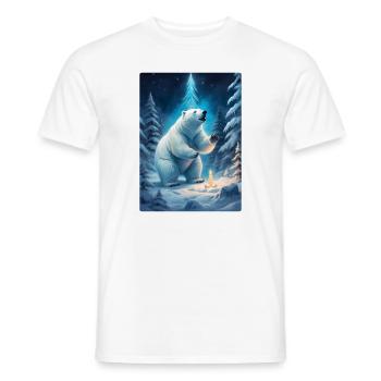 Winter Landscape Bears 1.6 - Men's T-Shirt - white - Front - AI Model Male 178 dark (178cm)