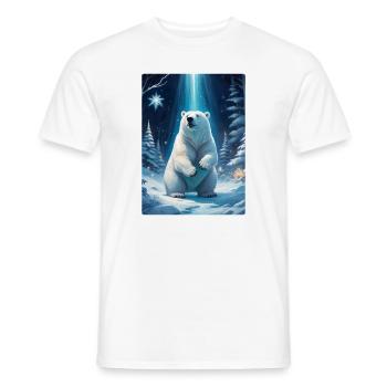 Winter Landscape Bears 1.8 - Men's T-Shirt - white - Front - AI Model Male 178 dark (178cm)
