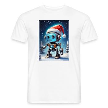 Robot Paysage d’Hiver 1.9 - T-shirt homme - blanc - Devant - AI Model Male 178 dark (178cm)