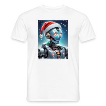 Robot Paysage d’Hiver 1.12 - T-shirt homme - blanc - Devant - AI Model Male 178 dark (178cm)