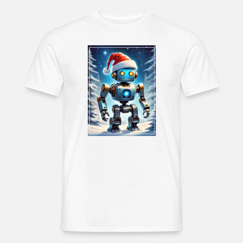 Winterlandschaft Robot 1.8 - Männer T-Shirt - Weiß