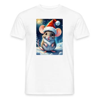 Souris paysage d’hiver 1.2 - T-shirt homme - blanc - Devant - AI Model Male 178 dark (178cm)