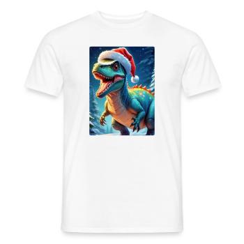 Winterlandschaft Dino 2.1 - Männer T-Shirt - Weiß - Vorne - AI Model Male 178 dark (178cm)