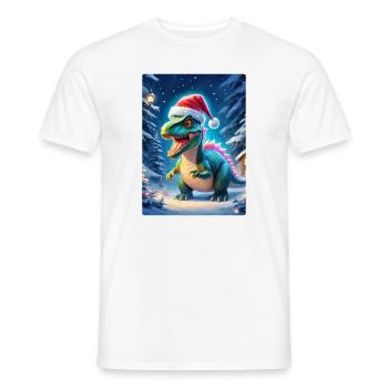 Winterlandschaft Dino 2.6 - Männer T-Shirt - Weiß - Vorne - AI Model Male 178 dark (178cm)