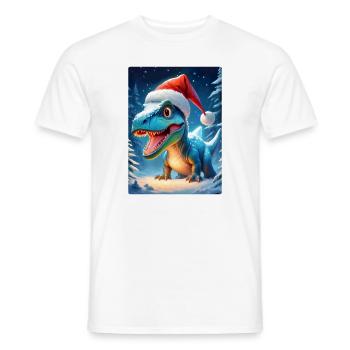 Winterlandschaft Dino 2.5 - Männer T-Shirt - Weiß - Vorne - AI Model Male 178 dark (178cm)