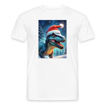 Paysage d’hiver Dino 2.11 - T-shirt homme - blanc - Devant - AI Model Male 178 dark (178cm)