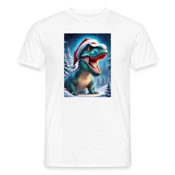 Winterlandschaft Dino 2.7 - Männer T-Shirt - Weiß - Vorne - AI Model Male 178 dark (178cm)