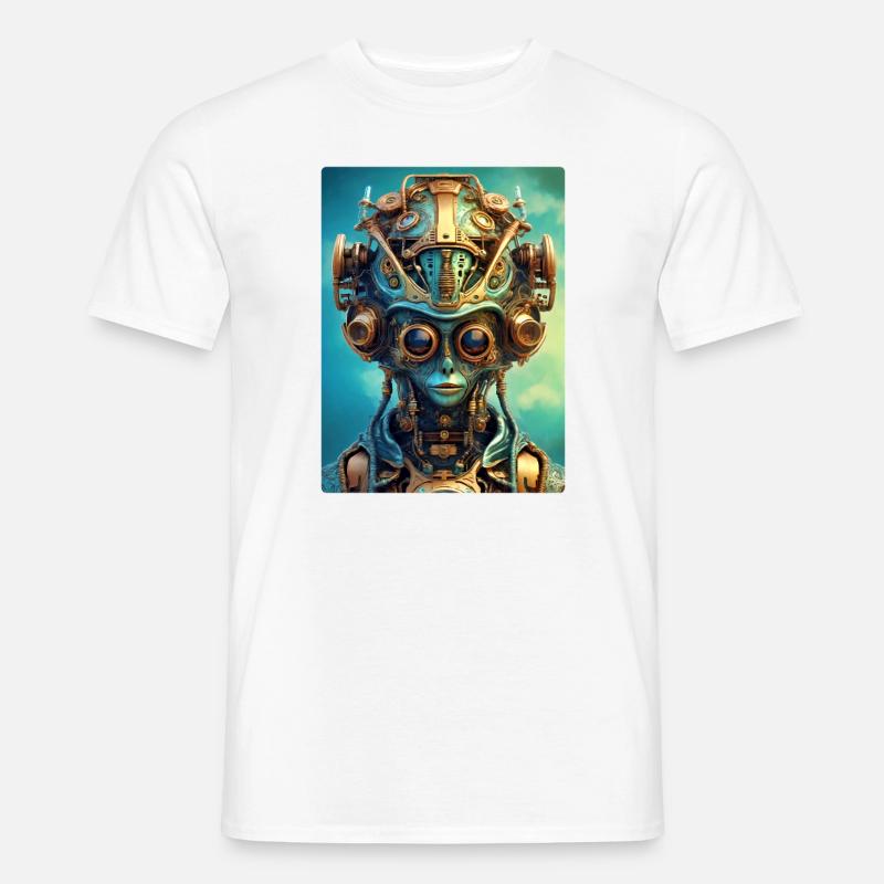 Steampunk Alien 1.3 - Männer T-Shirt - Weiß