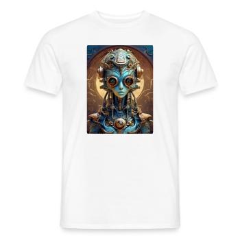 Steampunk Alien 1.5 - Männer T-Shirt - Weiß - Vorne - AI Model Male 178 dark (178cm)