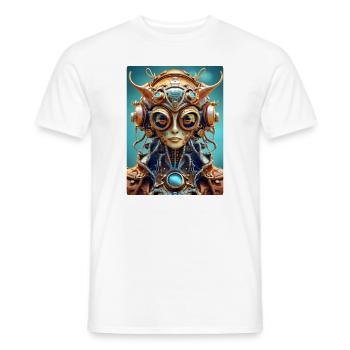 Steampunk Alien 1.18 - Men's T-Shirt - white - Front - AI Model Male 178 dark (178cm)