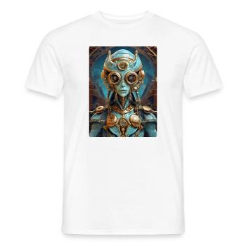 Steampunk Alien 1.12 - Men's T-Shirt - white - Front - AI Model Male 178 dark (178cm)