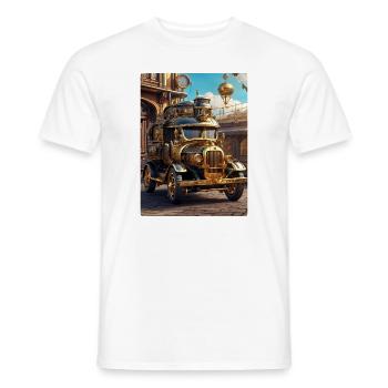 Steampunk Automobile 1.8 - Männer T-Shirt - Weiß - Vorne - AI Model Male 178 dark (178cm)