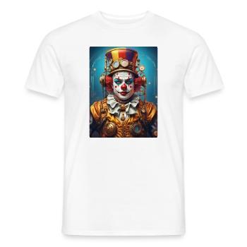 Steampunk Clown 1.3 - Männer T-Shirt - Weiß - Vorne - AI Model Male 178 dark (178cm)