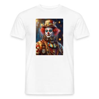Steampunk Clown 1.9 - Männer T-Shirt - Weiß - Vorne - AI Model Male 178 dark (178cm)