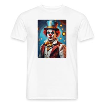 Clown Steampunk 1.17 - T-shirt homme - blanc - Devant - AI Model Male 178 dark (178cm)
