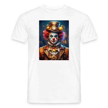 Clown Steampunk 1.23 - T-shirt homme - blanc - Devant - AI Model Male 178 dark (178cm)