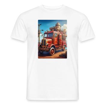 Steampunk Fire Truck 1.11 - Männer T-Shirt - Weiß - Vorne - AI Model Male 178 dark (178cm)