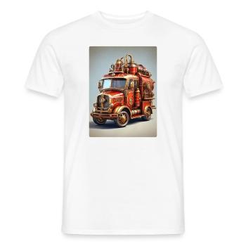 Steampunk Fire Truck 1.7 - Männer T-Shirt - Weiß - Vorne - AI Model Male 178 dark (178cm)