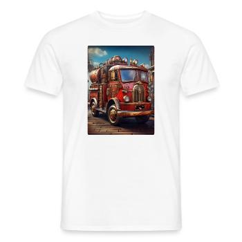 Steampunk Fire Truck 1.22 - Männer T-Shirt - Weiß - Vorne - AI Model Male 178 dark (178cm)