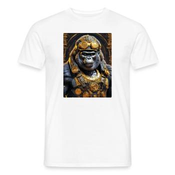 Gorille Steampunk 1.14 - T-shirt homme - blanc - Devant - AI Model Male 178 dark (178cm)