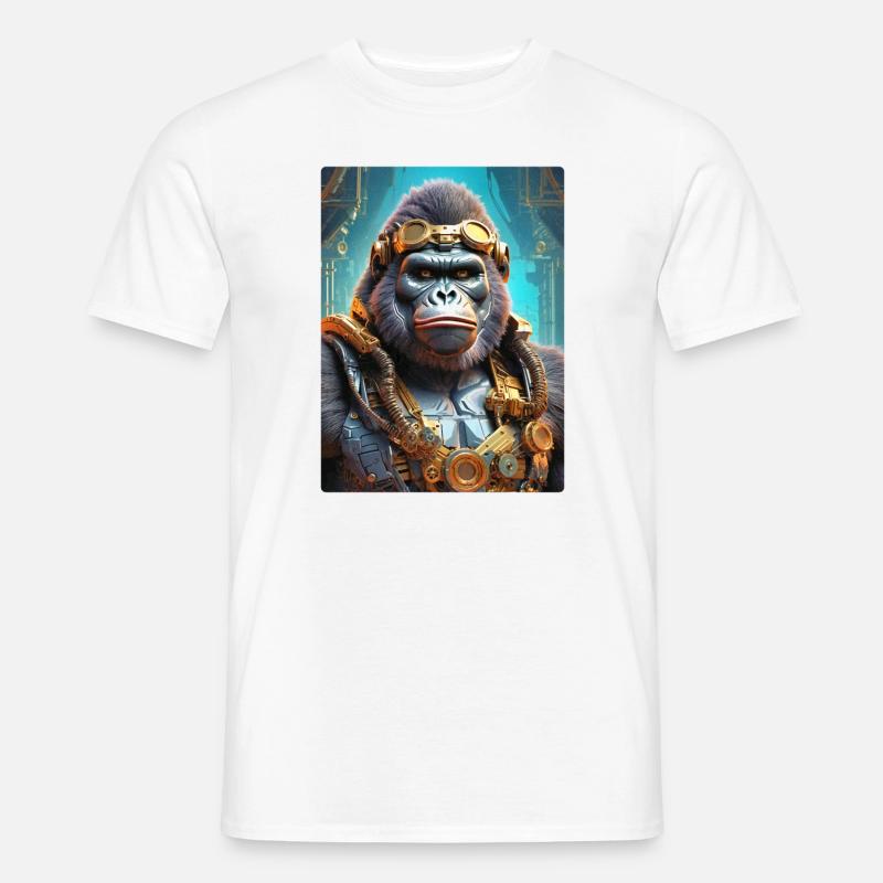 Steampunk Gorilla 1.13 - Men's T-Shirt - white