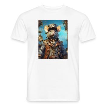 Rat Steampunk 1.3 - T-shirt homme - blanc - Devant - AI Model Male 178 dark (178cm)