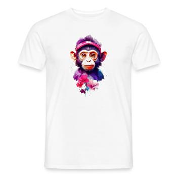 Monkey Monkey V1 24 10 - Men's T-Shirt - white - Front - AI Model Male 178 dark (178cm)