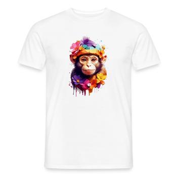 Singe Singe V1 24 20 - T-shirt homme - blanc - Devant - AI Model Male 178 dark (178cm)
