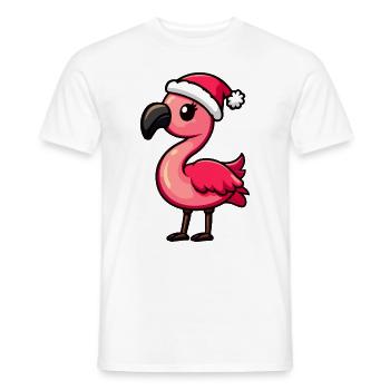 Flamingo Weihnachten Niedlich - Männer T-Shirt - Weiß - Vorne - AI Model Male 178 dark (178cm)