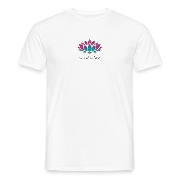 Lotus on white - T-shirt homme - blanc - Devant - AI Model Male 178 dark (178cm)