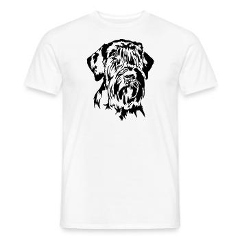 Schnauzer géant Portrait Chien Chiens IGP Wilsigns - T-shirt homme - blanc - Devant - AI Model Male 178 dark (178cm)