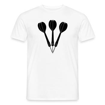 Flèches de fléchettes - T-shirt homme - blanc - Devant - AI Model Male 178 dark (178cm)
