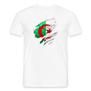 africa algéria country - Men's T-Shirt - white - Front - AI Model Male 178 dark (178cm)