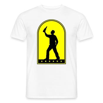 Boire une bouteille de bière - T-shirt homme - blanc - Devant - AI Model Male 178 dark (178cm)