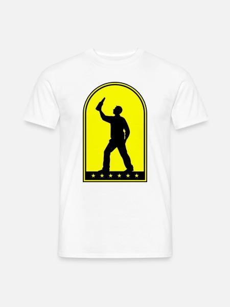 Drinking Bottle of Beer - Men's T-Shirt - white