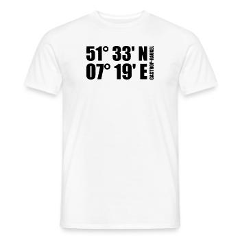 Coordonnées castrop-Rauxel - T-shirt homme - blanc - Devant - AI Model Male 178 dark (178cm)