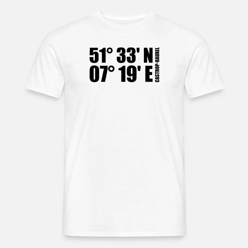 Castrop-Rauxel coordinates - Men's T-Shirt - white